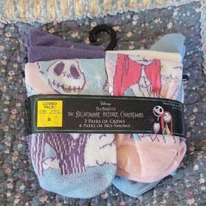 Disney The Nightmare Before Christmas Socks - Purple, Blue, Pink